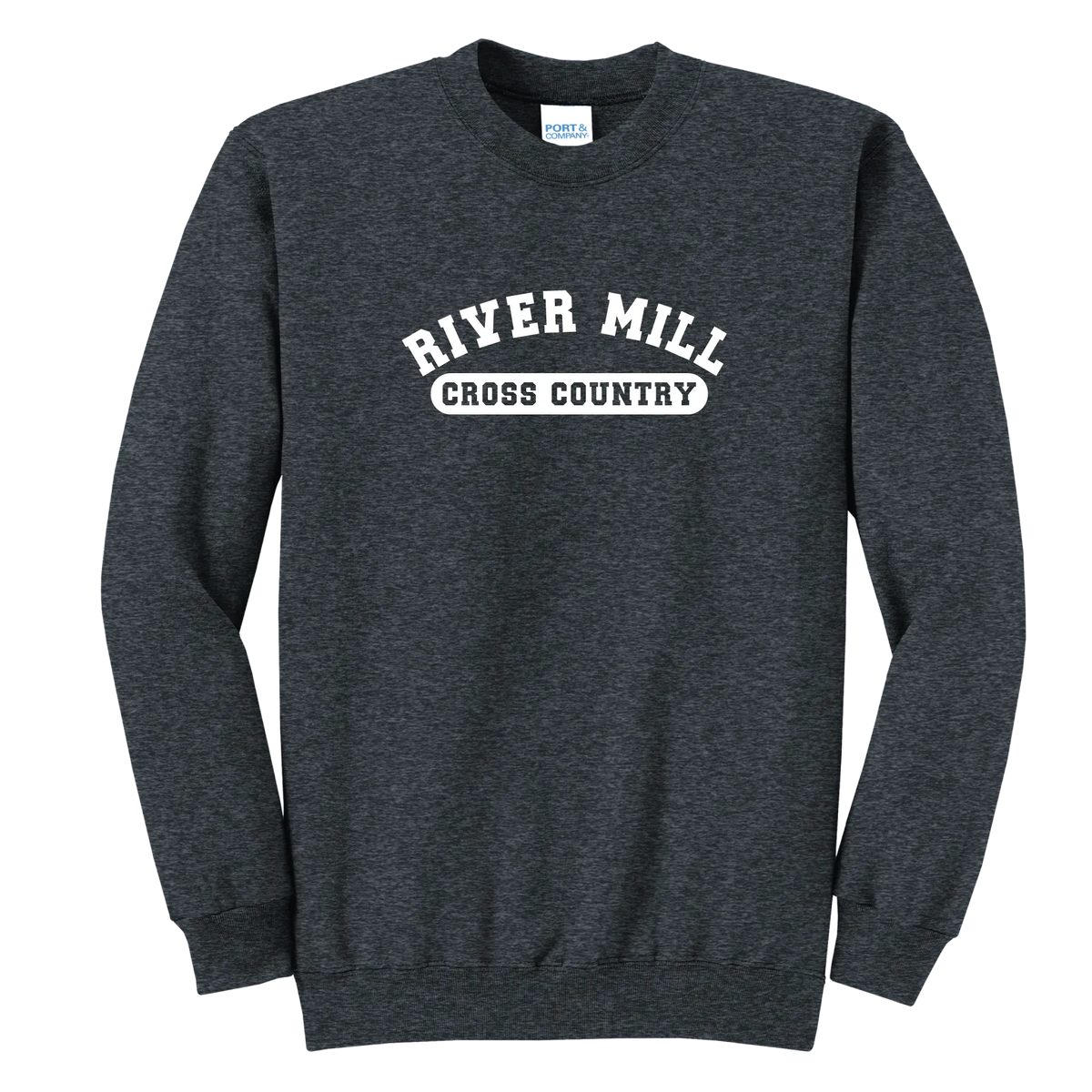 Cross Country Pill Crewneck — Dark Heather Grey