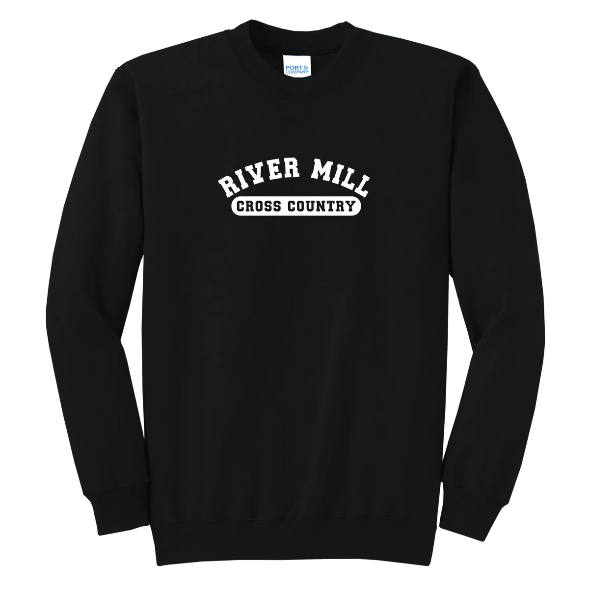 Cross Country Pill Crewneck — Jet Black