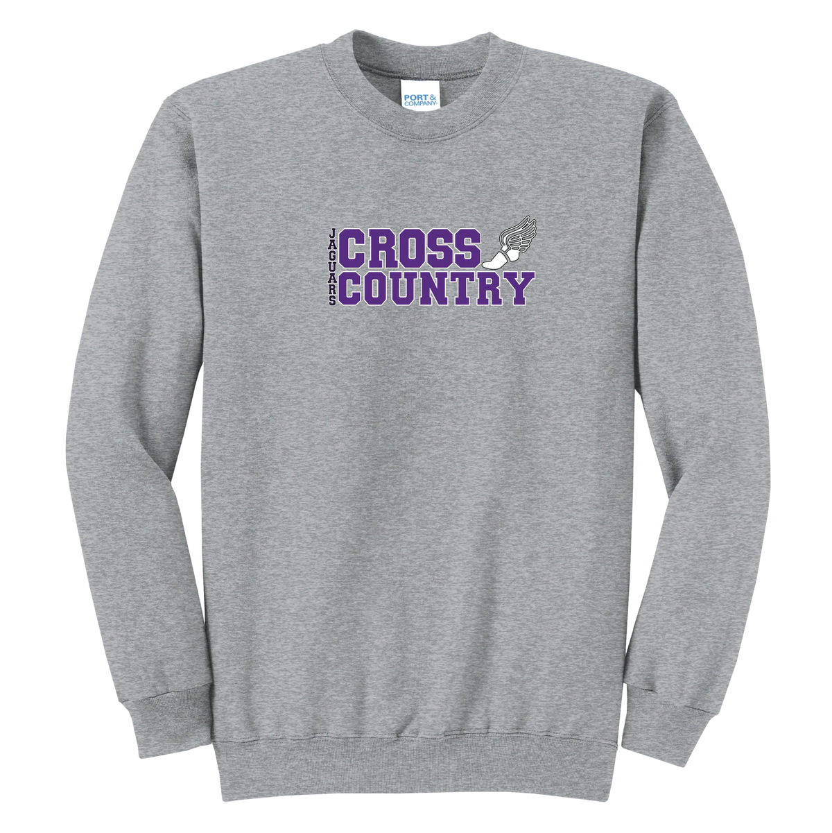 Cross Country Stack Crewneck — Athletic Heather