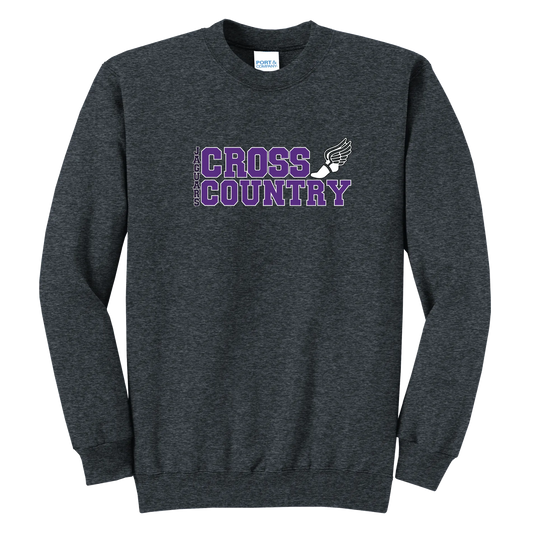 Cross Country Stack Crewneck — Dark Heather Grey