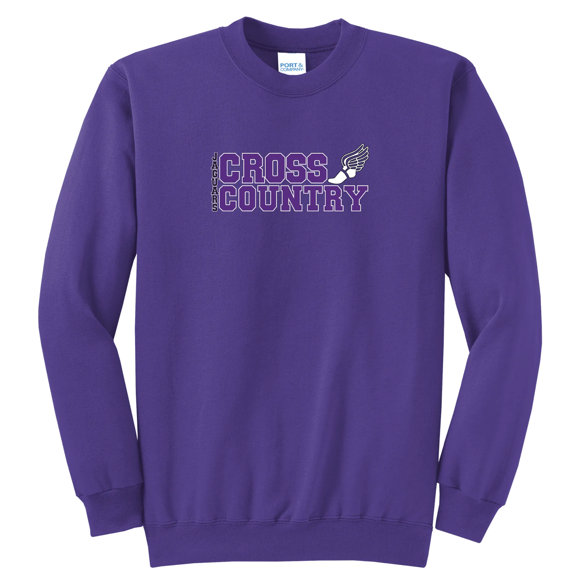 Cross Country Stack Crewneck — Team Purple