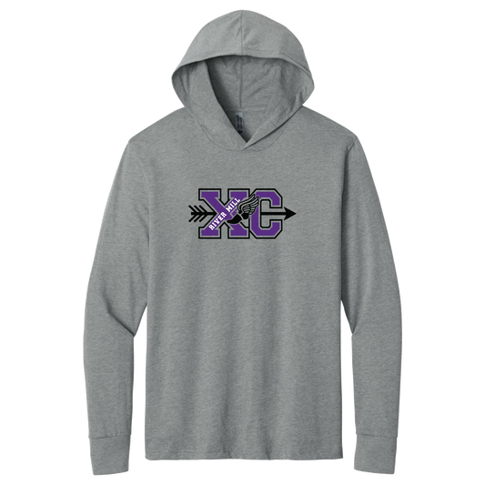 Cross Country Trail Long Sleeve Hoodie in NL Dark Heather Grey