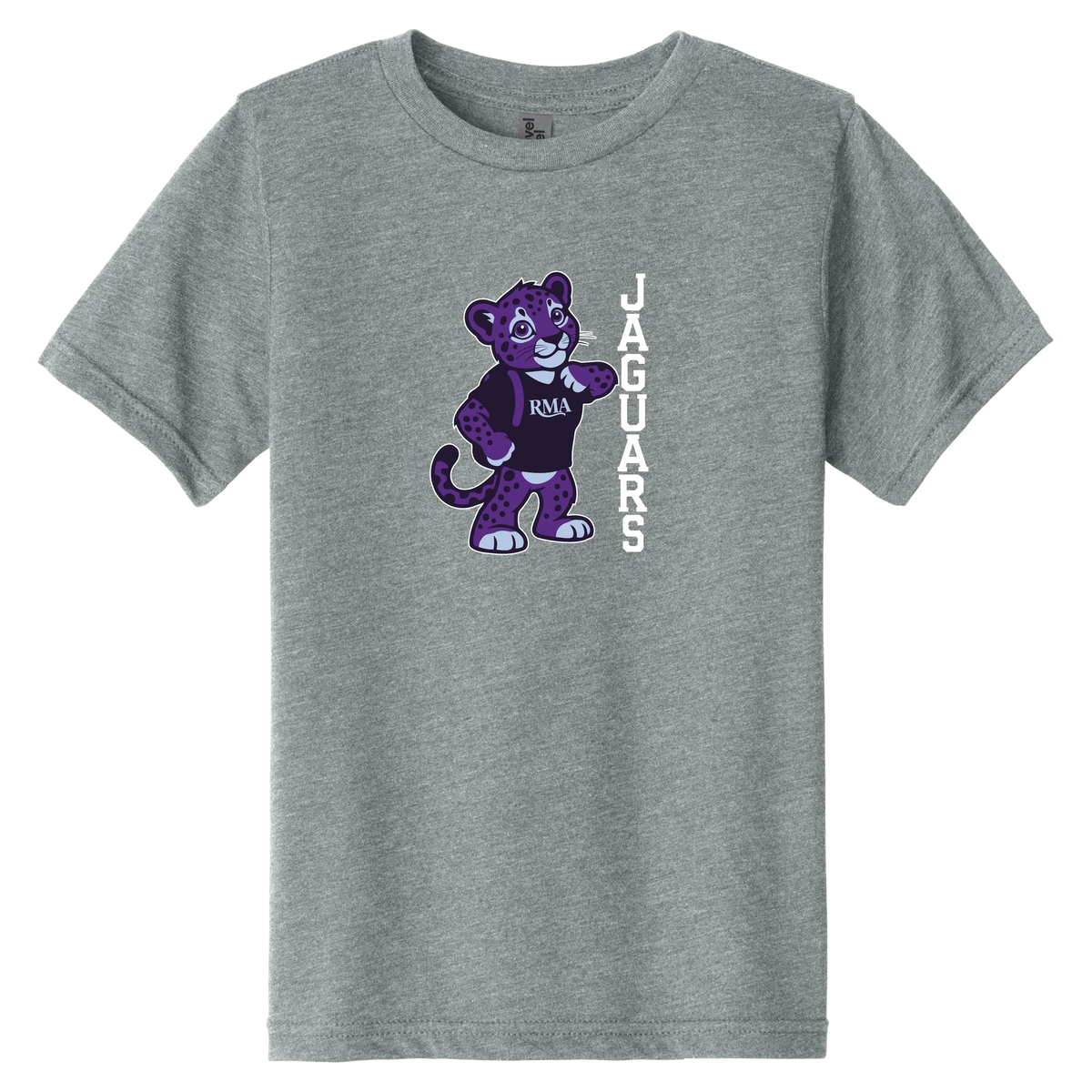 Junior Jaguar Mascot Tee in Dark Heather Gray