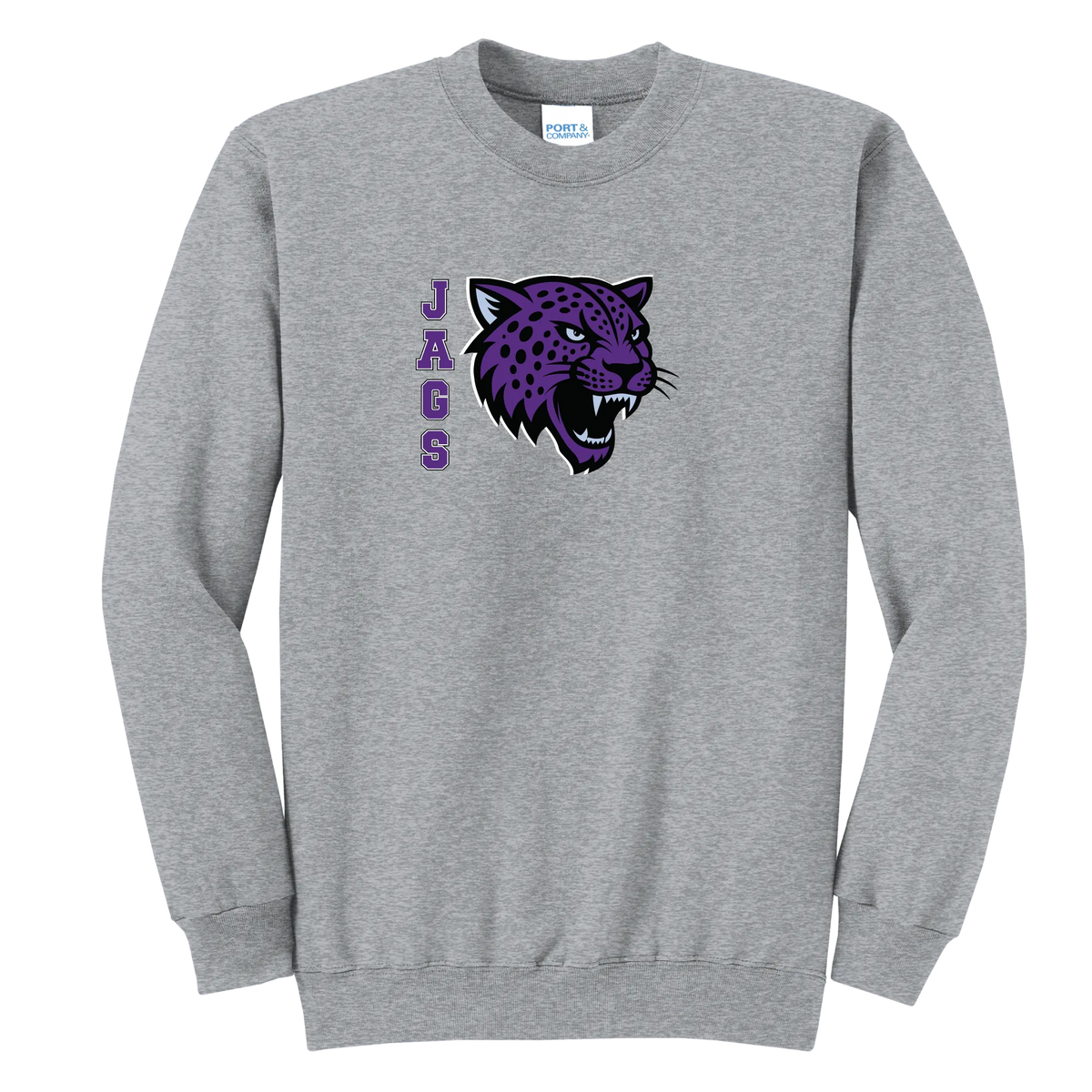 Jaguar Mascot Crewneck — Athletic Heather