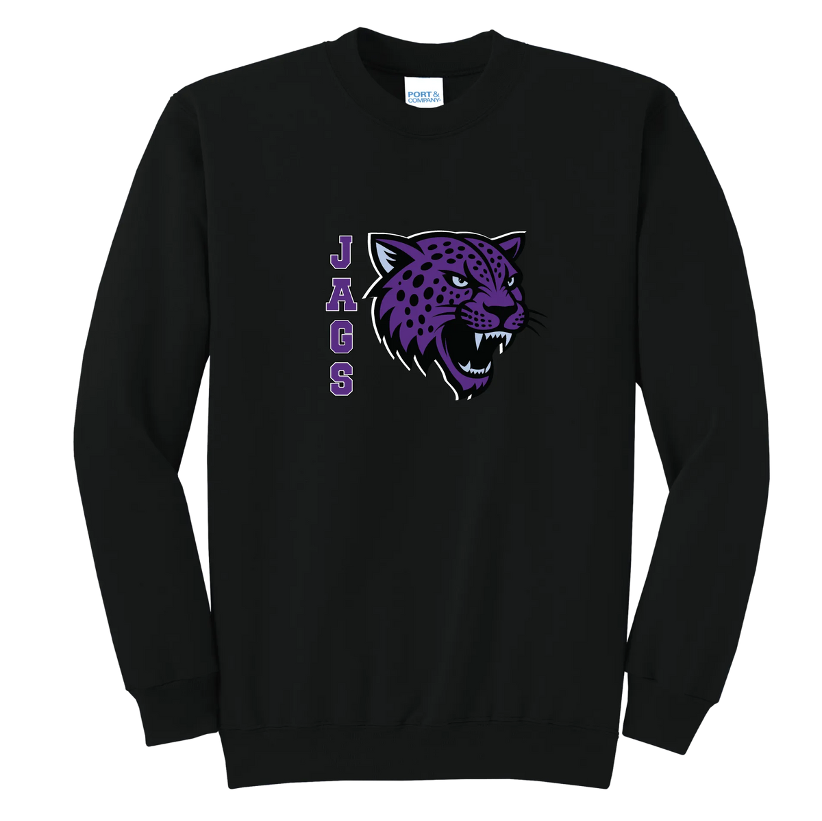 Jaguar Mascot Crewneck — Jet Black