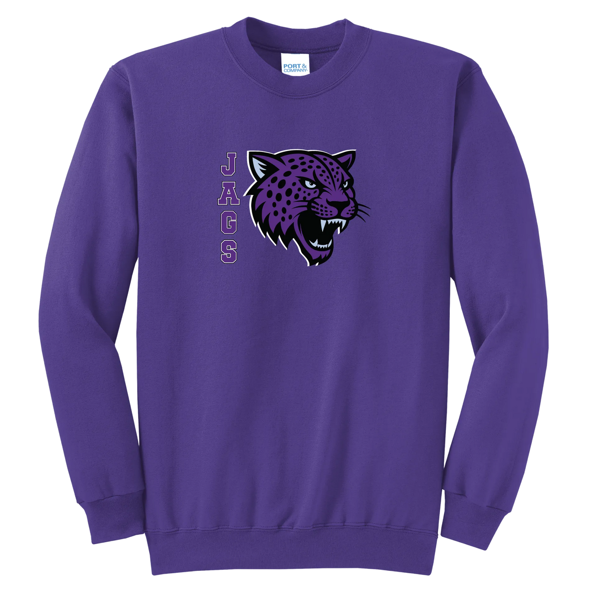 Jaguar Mascot Crewneck — Team Purple