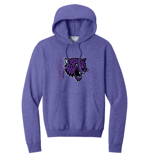 Jaguar Mascot Hoodie — Heather Purple