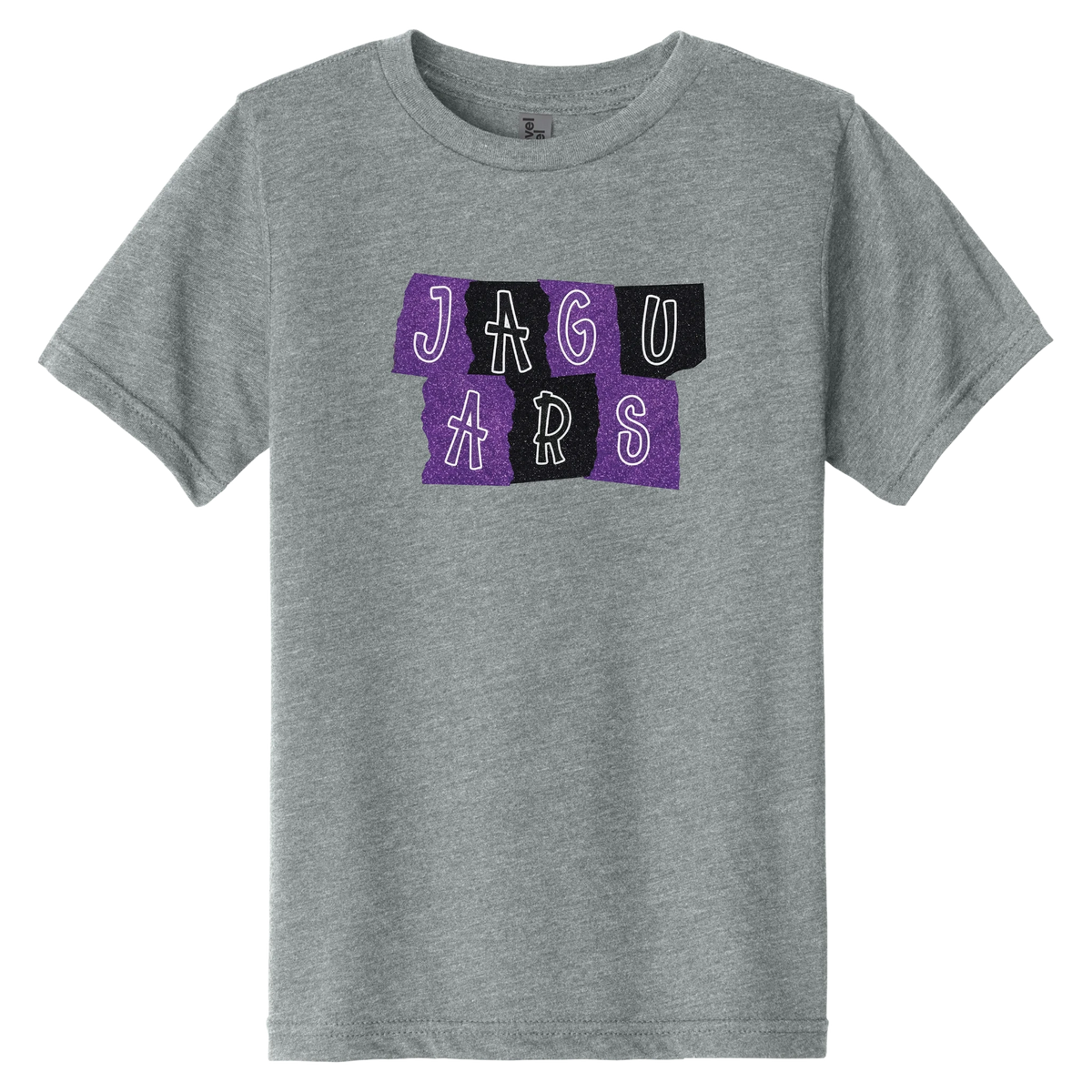 Jaguars Mixed Print Stacked Tee in Dark Heather Gray