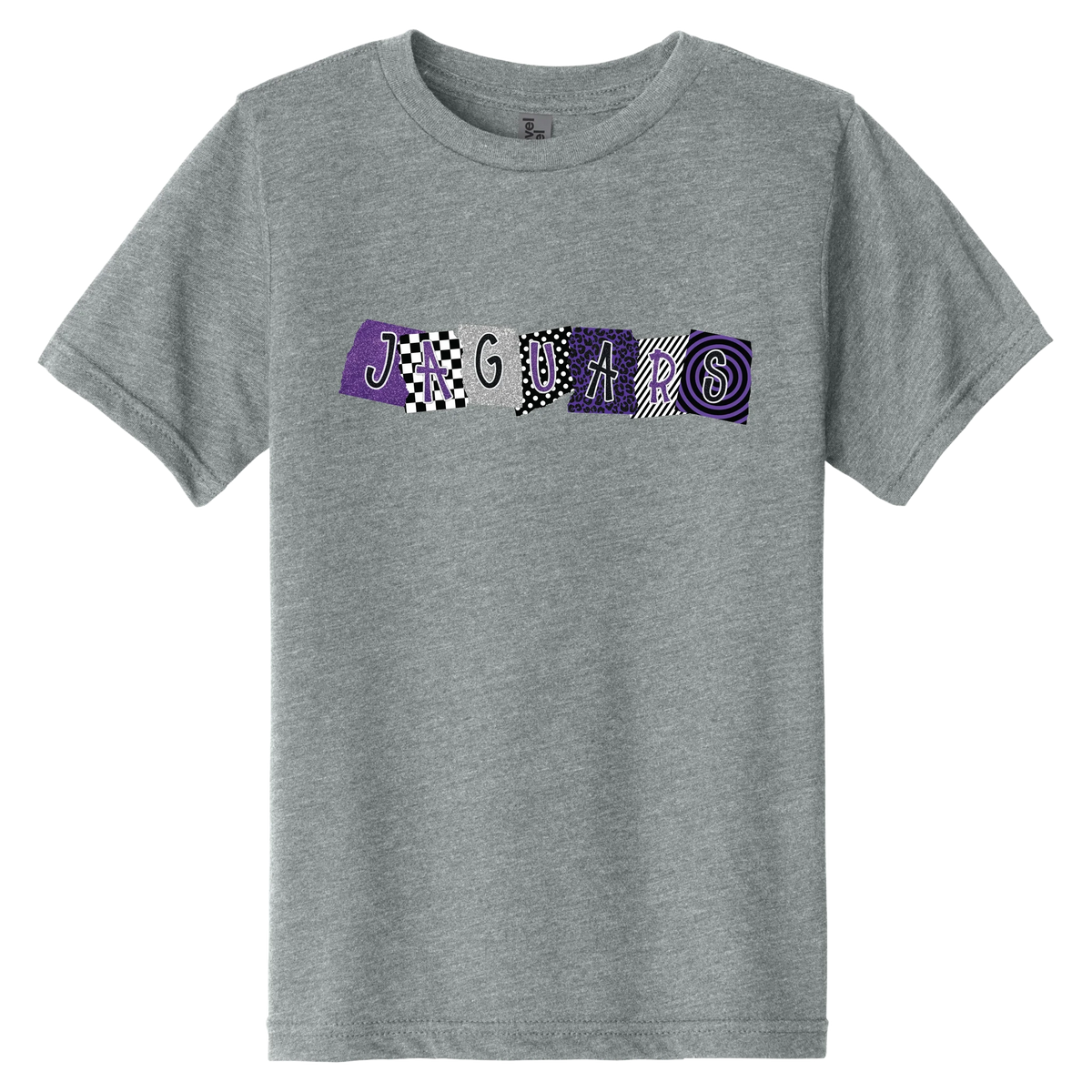 Jaguars Mixed Print Tee in Dark Heather Gray