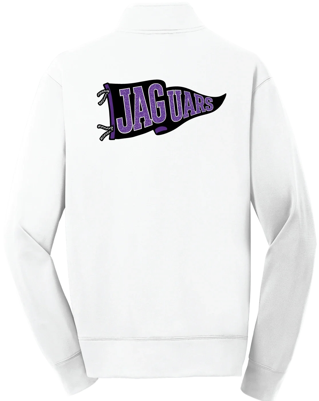 Jaguars Pennant Jacket in White — back, JAGUARS pennant
