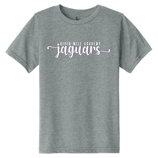 Jaguars Signature Script Tee in Dark Heather Gray