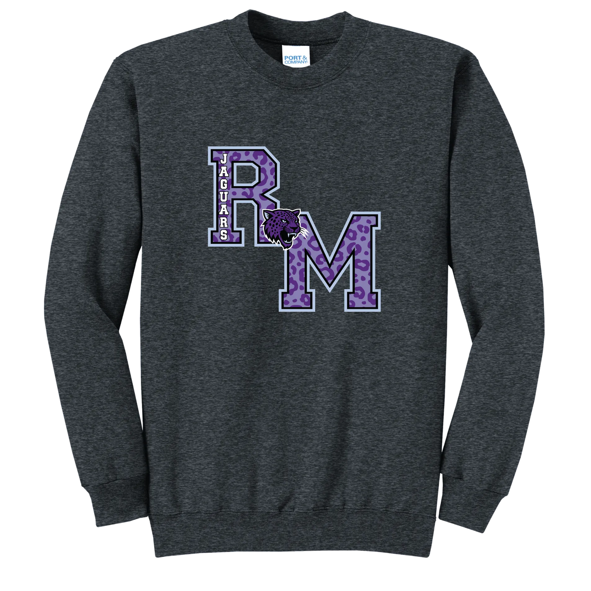 Letterman Crewneck — Dark Heather Grey