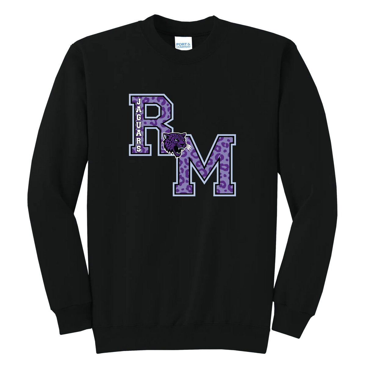 Letterman Crewneck — Jet Black