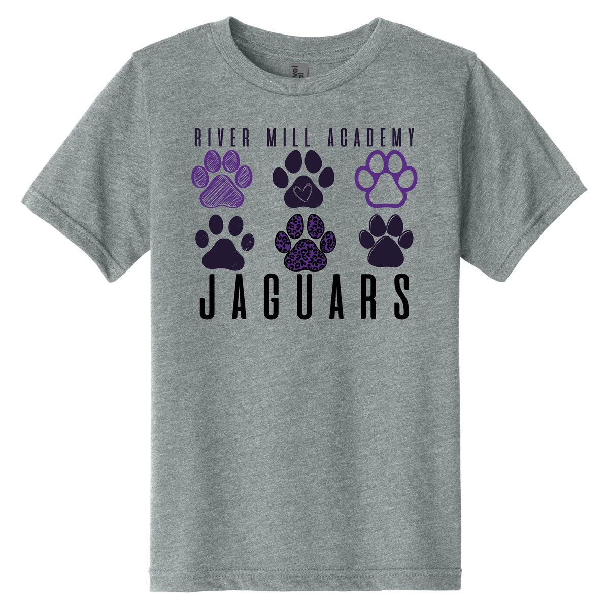 Jaguars Paw Print Tee in Dark Heather Gray