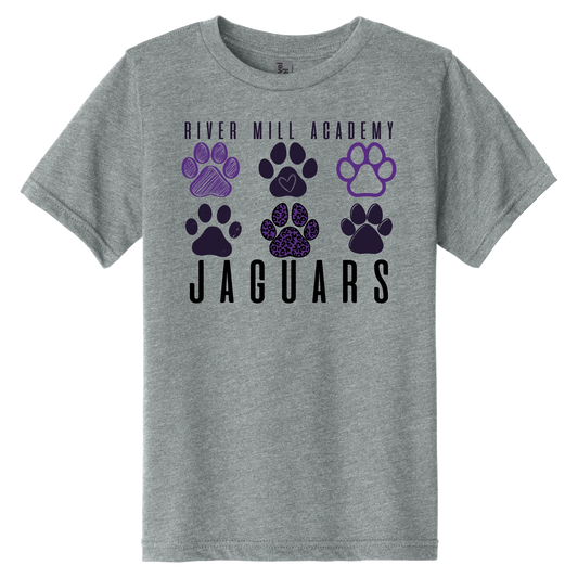 Jaguars Paw Print Tee in Dark Heather Gray
