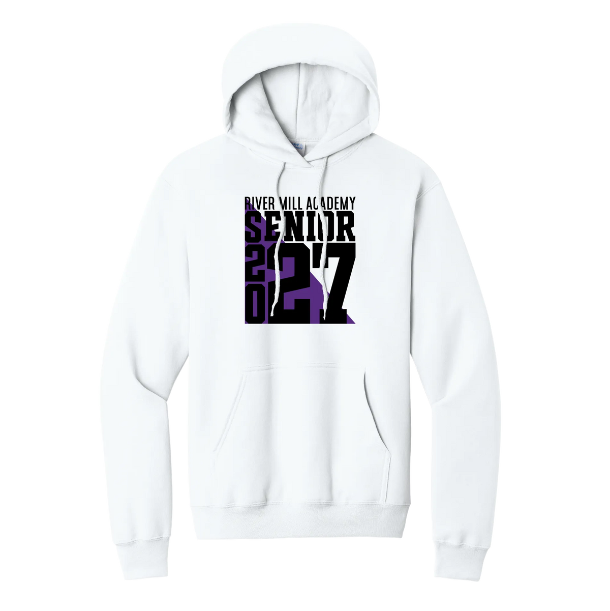Senior 2027 - Modern Hoodie — White