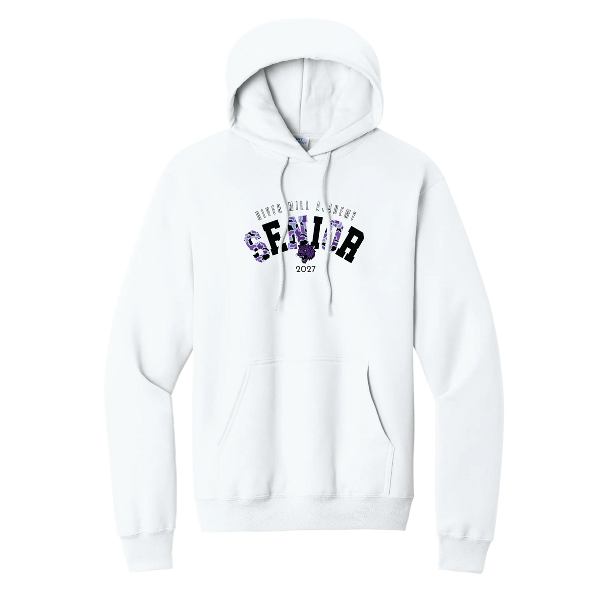 Senior 2027 - Purple Camo Hoodie — White