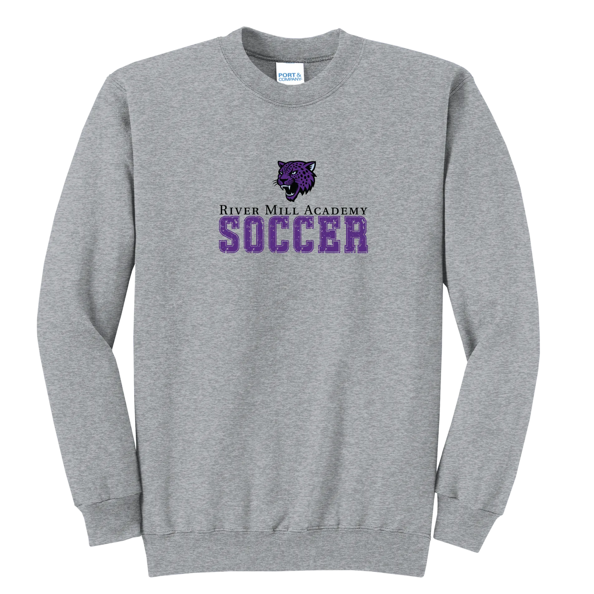 Jaguars Soccer Grunge Crewneck — Athletic Heather