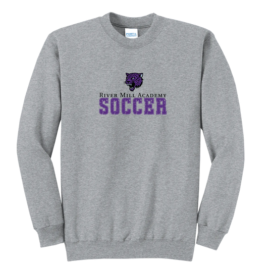 Jaguars Soccer Grunge Crewneck — Athletic Heather