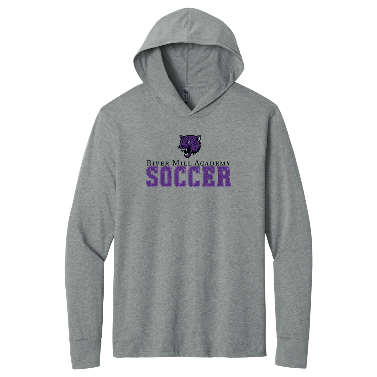 Jaguars Soccer Grunge Long Sleeve Hoodie in NL Dark Heather Grey