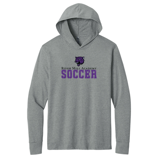 Jaguars Soccer Grunge Long Sleeve Hoodie in NL Dark Heather Grey