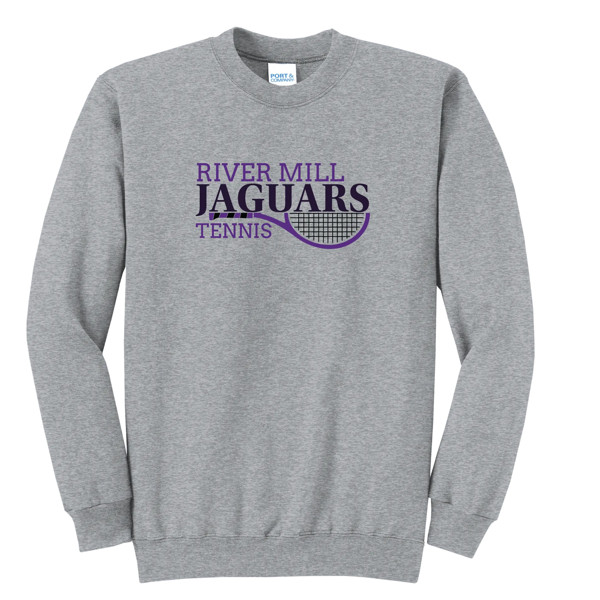 Jaguars Tennis Script Crewneck — Athletic Heather