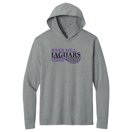 Jaguars Tennis Script Long Sleeve Hoodie in NL Dark Heather Grey