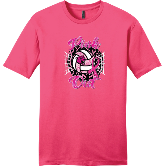 Pink Out Volleyball Tee — Neon Pink