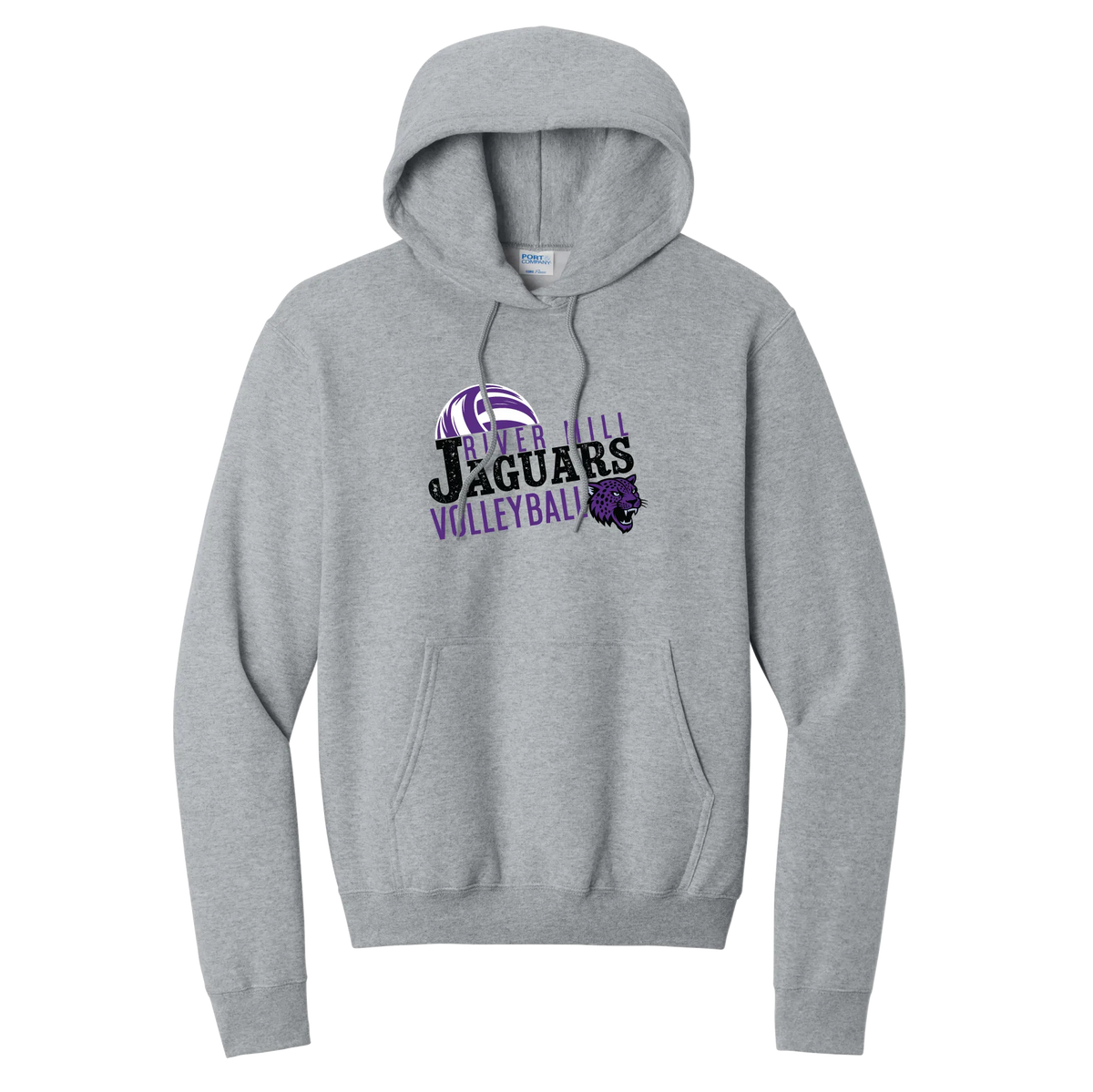 Jaguars Volleyball Slant Hoodie — Athletic Heather