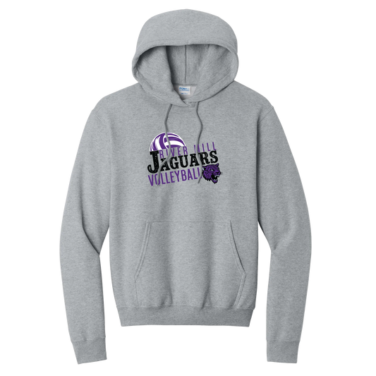 Jaguars Volleyball Slant Hoodie — Athletic Heather