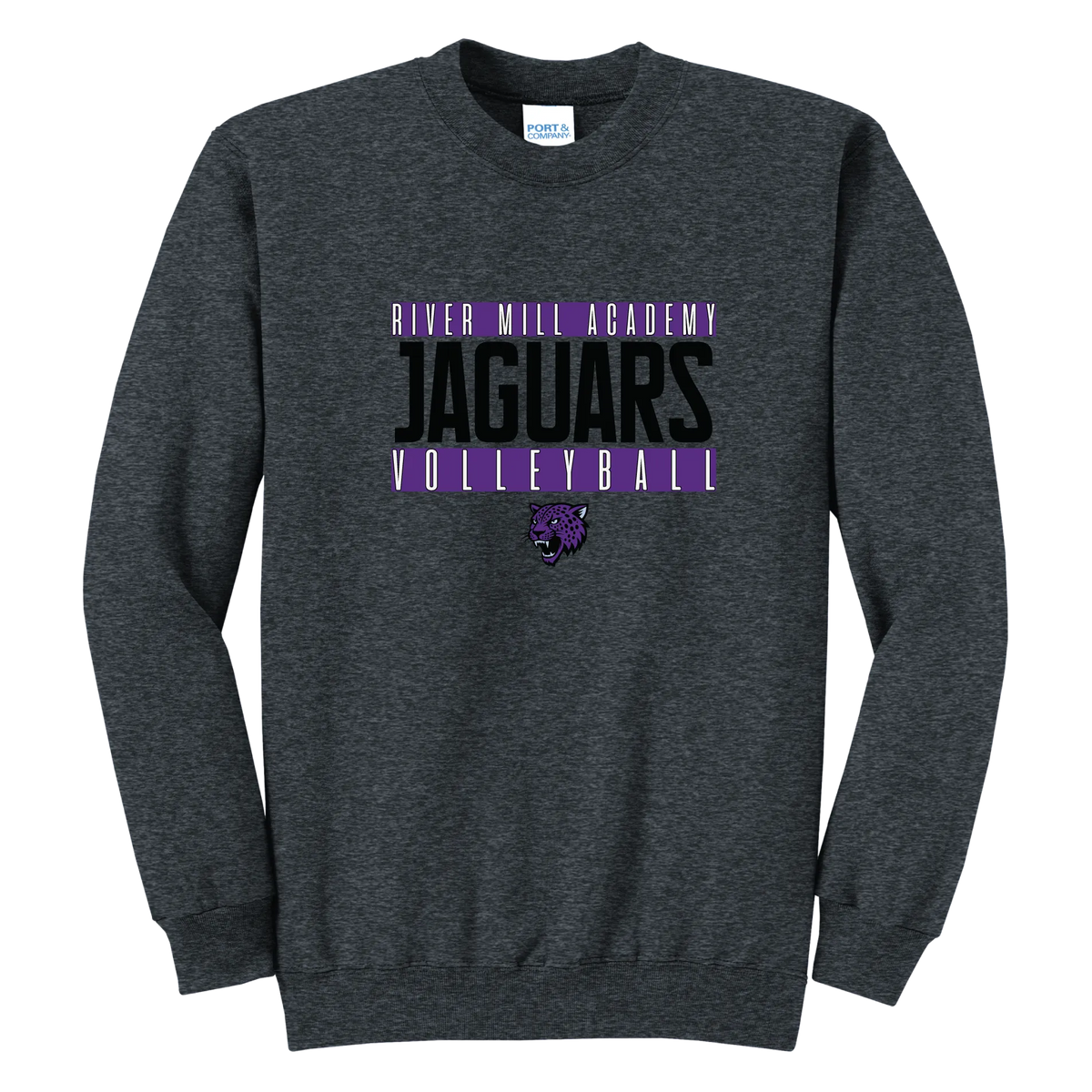 Jaguars Volleyball Crewneck — Dark Heather Grey